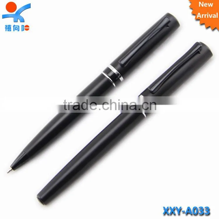 2014 new design black metal gift pen set