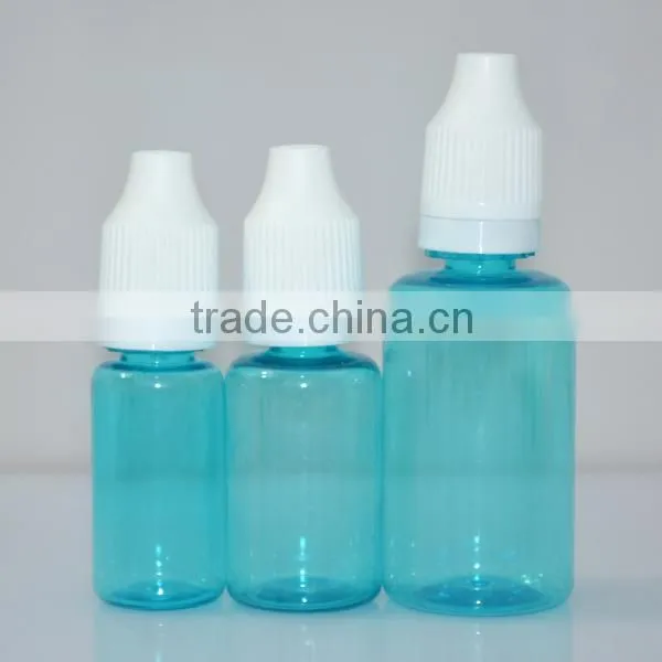 30ml long neck pet bottle light blue / light blue pet bottle tamper childproof cap/ light blue empty bottle 30ml