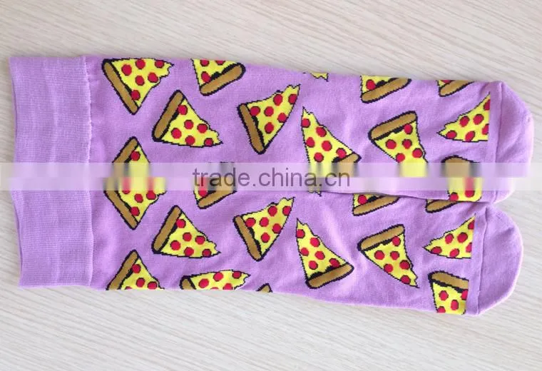 Personalized Custom Logo Stock Hot Sale Lovely Girls Hosiery Romantic Purple Winter Warm Boot Sock