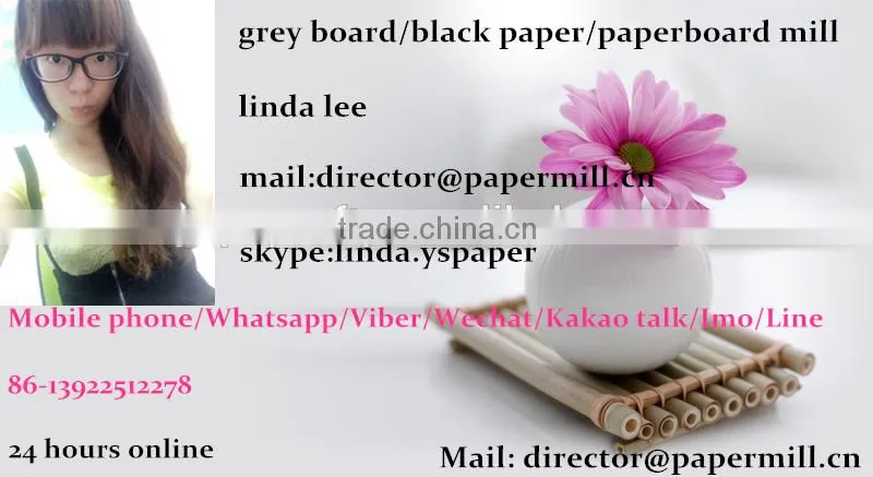 800g recycled pulp grey back laminated white back cardboards