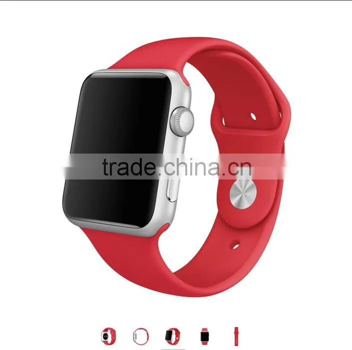 Silicone Watch Band Fitness Bracelet Strap For Apple Watch /Watch Sport Edition 38mm 42mm