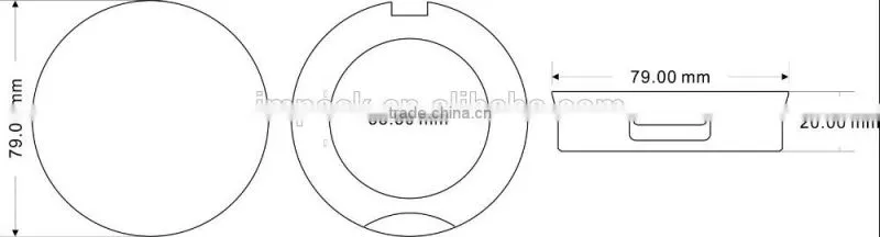Clear round cosmetic empty sifter compact powder case