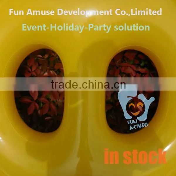High quality adult pool toys smile face pool float inflatable donut