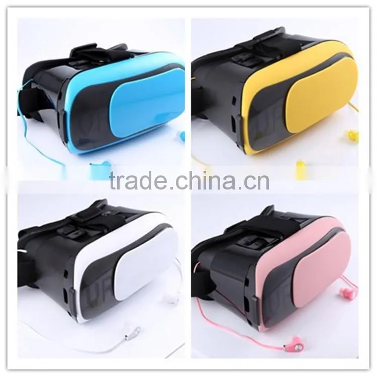 VR box 3.0 3d virtual reality glasses vr headset with earphone for mobile phones for 3.5inch to 6 inch