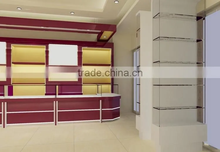 High end modern 3d rendering jewellery shop furniture design