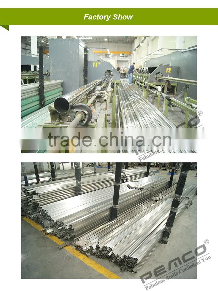 Wholesale foshan Pemco Brand Factory ASTM Decoration Welded 2 Inch SS 304 stainless steel pipes