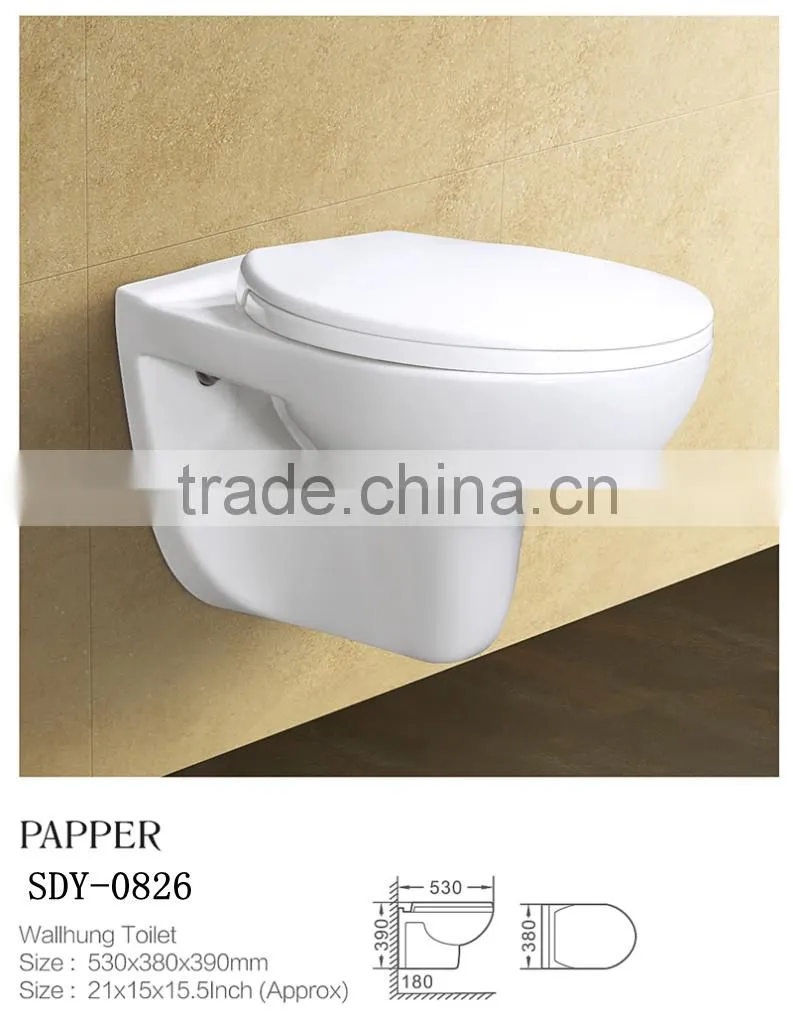 ceramic sanitary ware wall hung toilet bowl wall mounted wc toilet seat
