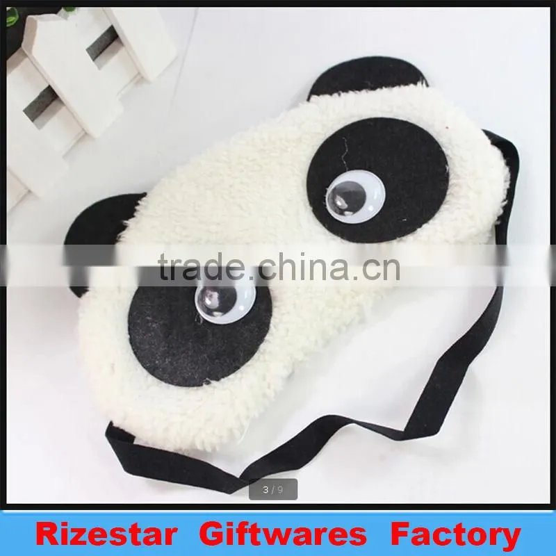 panda-like furry eye mask for a good sleep