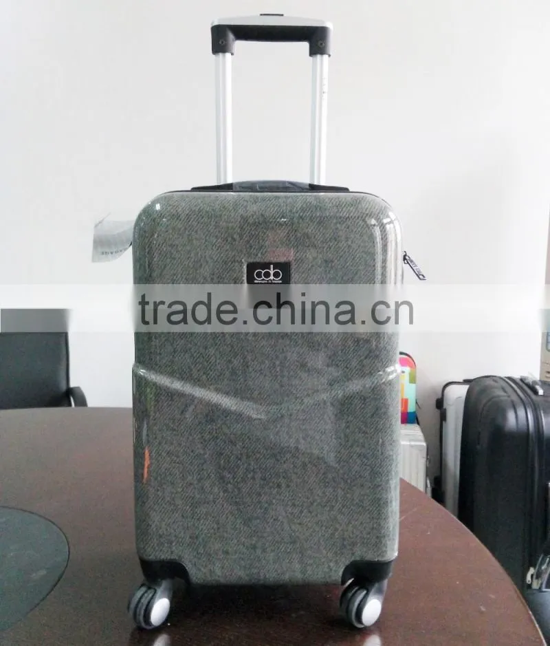 2016 cute cowboy printed hard case ABS/PC trolley luggage set