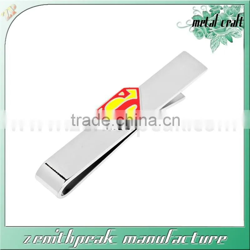 OEM/ODM Service Custom silver school tie bar / tie pin / metal tie clip