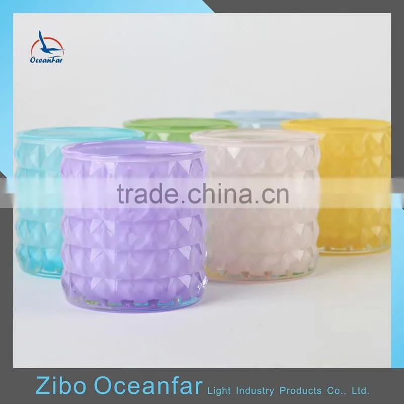 Custom Color Wholesale Glass Candle Holder Tealight Holder