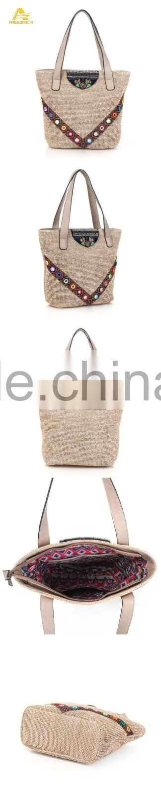 Ladies Fantasy Bags Ethnic/BOHO style jacquard fabric Women Tote Bag Ladies bags Manufacturers