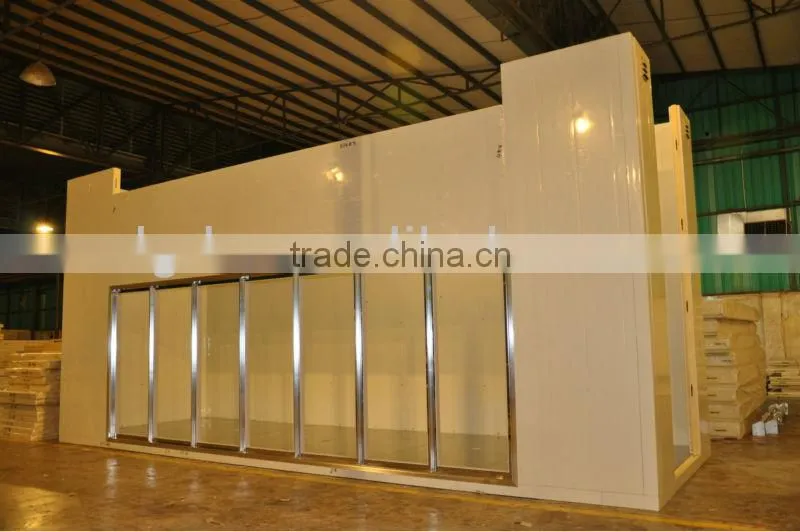 Multi-glass doors display cold room