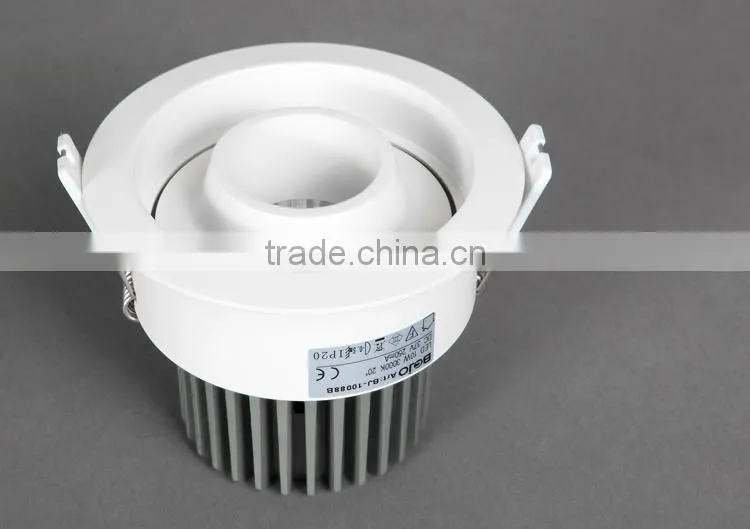 10W high lumens led downlight with pig mouth