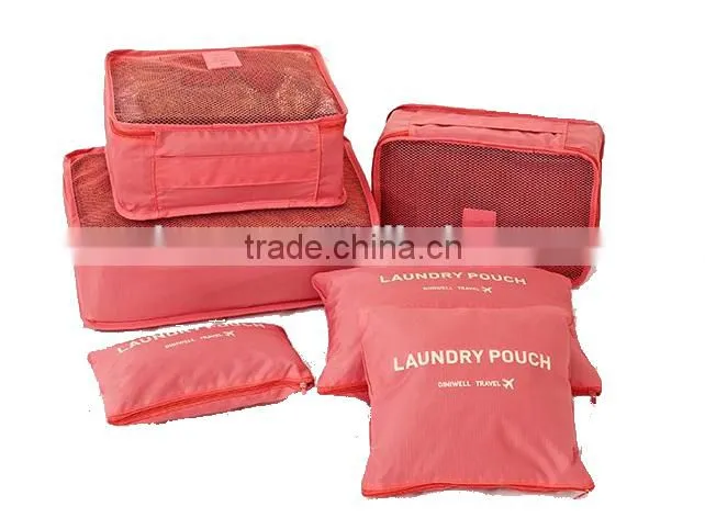 6 PCS Travel Luggage Packing Cube Bag Set Clothes Storage Bags Travel Kit