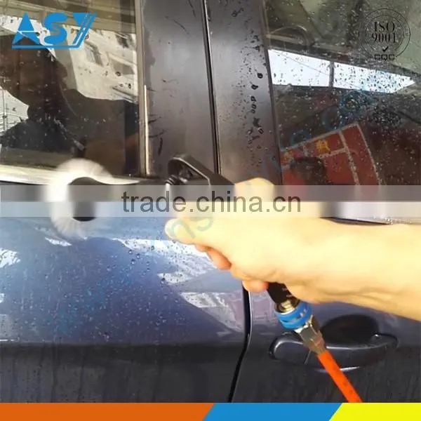 Air blow gun blow off dust with vibrative brush