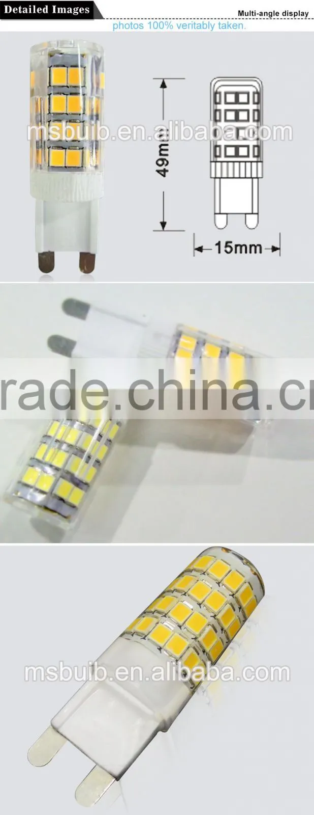 Jiaxing LED G9 bulb light TUV CE approved replace halogen G4