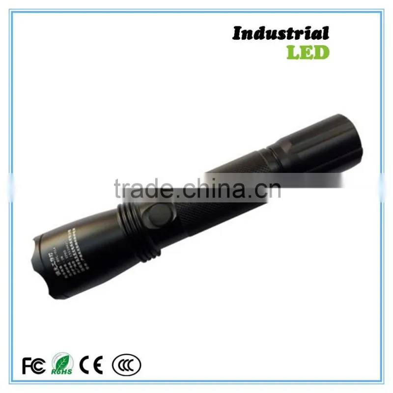 Portable black led aluminum flashlight