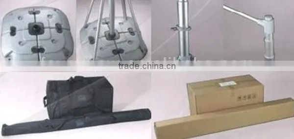 5m telescopic guide flagpole, Outdoor flagpole lighting, flagpole base