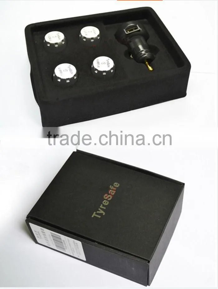 Tyresafe TPMS Car Tire Pressure Monitoring System With 4 External Sensors High Quality TPMS for Your Safety Support BAR and PSI