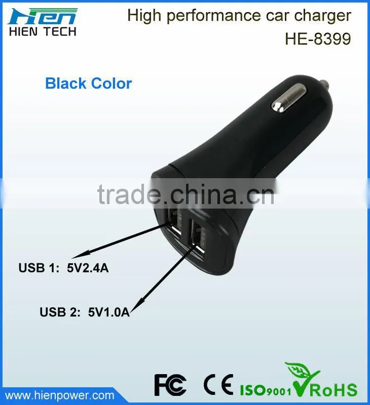 2015 New Product Universal Car Charger With 2 USB Output 5V 3.4A,Double Usb Car Charger Cigarette Lighter Adapter