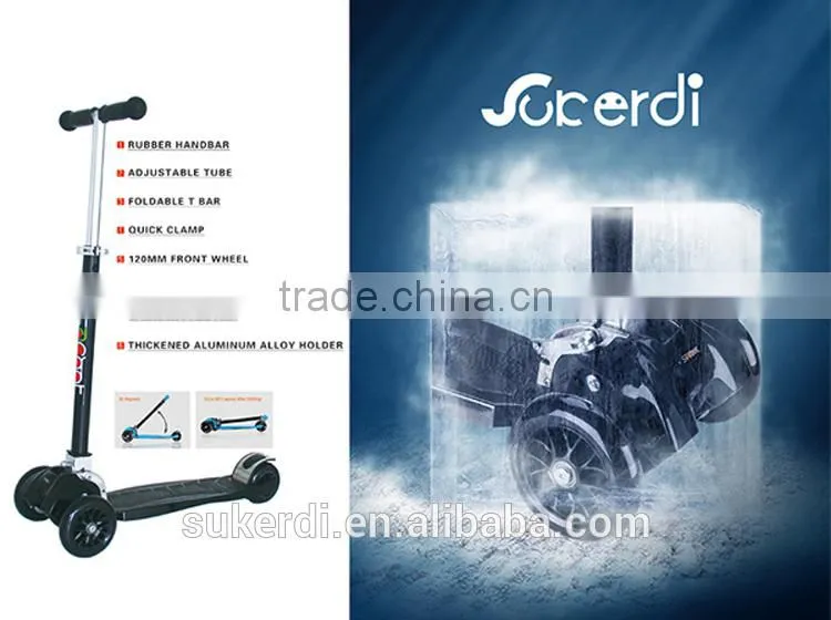 Two 120mm front wheel foldable scooter 4 wheel scooter kids pedal scooter