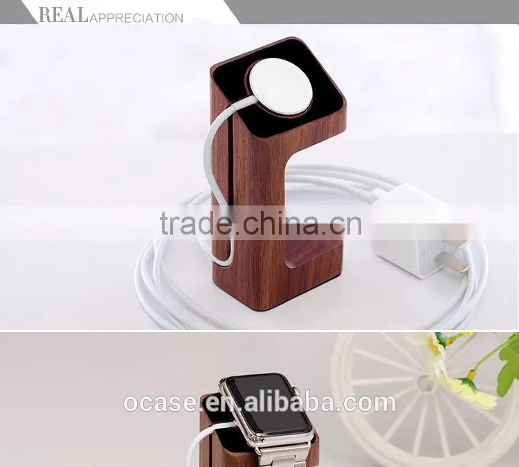 ECO-friendly Natural Wood Stand popular portable charger wooden stand for Apple Watch Stand