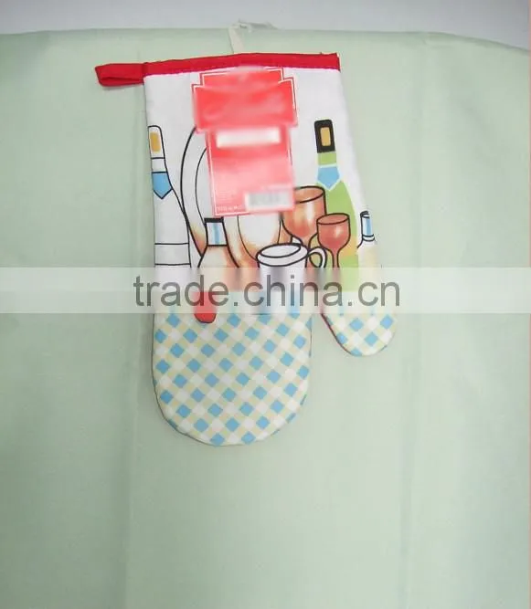 top selling products in alibaba printed cotton kitchen oven mitts pigment printing glove wholesale alibaba