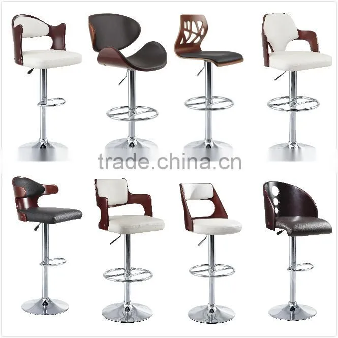 High back swivel maple bent wood bar stool naturalwood