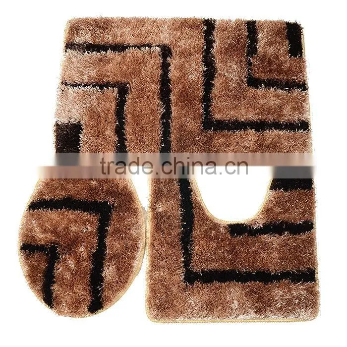 bathmat set 3pcs polyester carpets and rugs