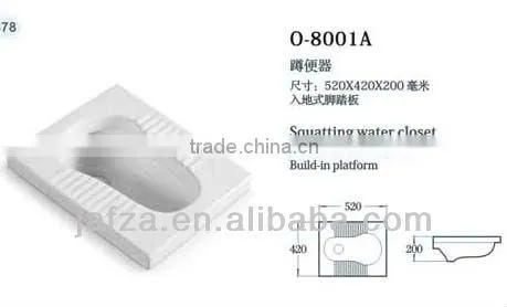 8001A Cheap squatting pan w.c toilet with direct factory price