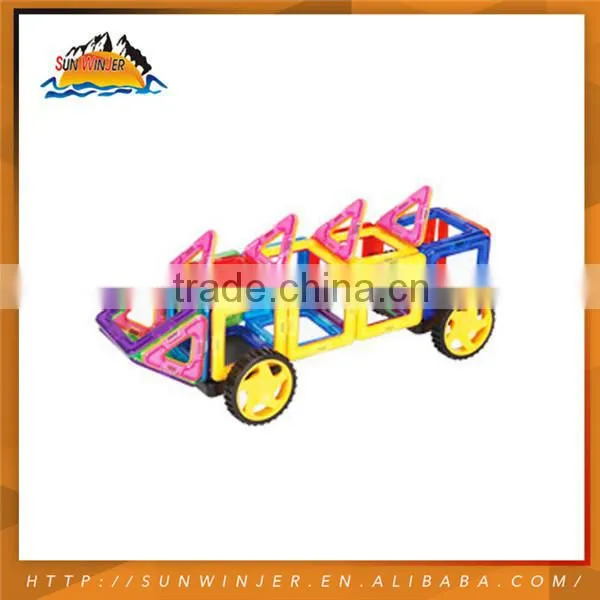 Multifunctional magnetic building blocks Plastic Toy Car