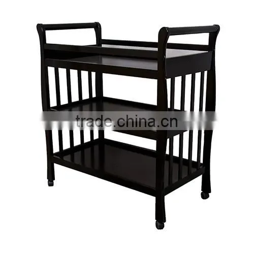 Wooden baby changing station