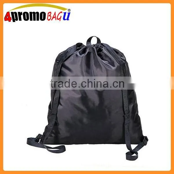210D polyester small promotional drawstring backpack
