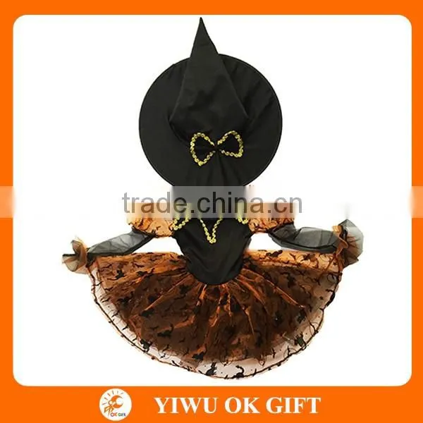Polyester Witch Lace Cosplay Costume For Kids