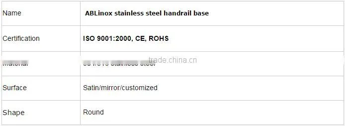 SUS casting round base cover