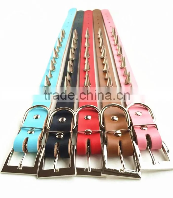 hot sale cow leather dog chains dog collar chains custom metal chain dog collar