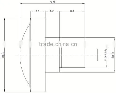cn Fuzhou 1/8" 1.85mm M12 hd 12 megapixel 195 degree fisheye projector lens for cctv lens