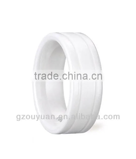 4mm White Ceramic Ring, Women's White Ceramic Ring