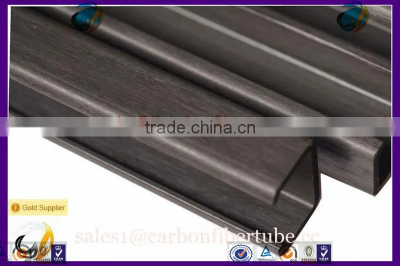 Custom OEM pultrusion carbon fiber shape profile , carbon fibre profile Manufacturer