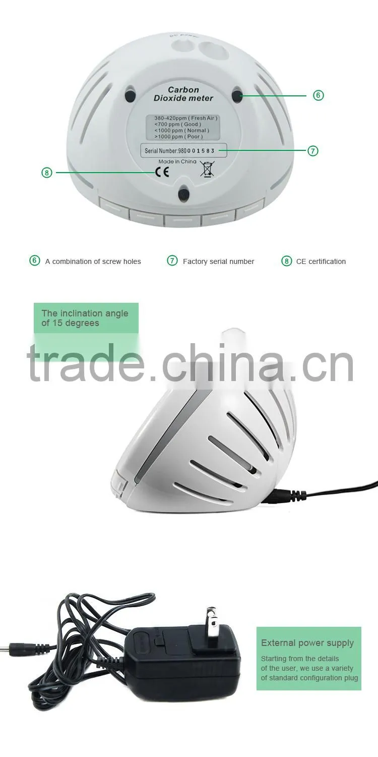 High Accuracy NDIR Sensors IAQ Monitor, RH Temperature CO2 Detector AZ7788