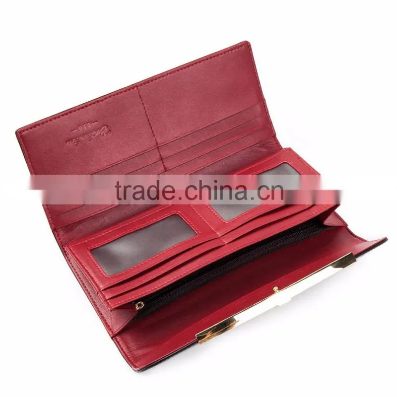 Luxury Party Hand Bag Leather Women Long Coin Purse Hand Wallet