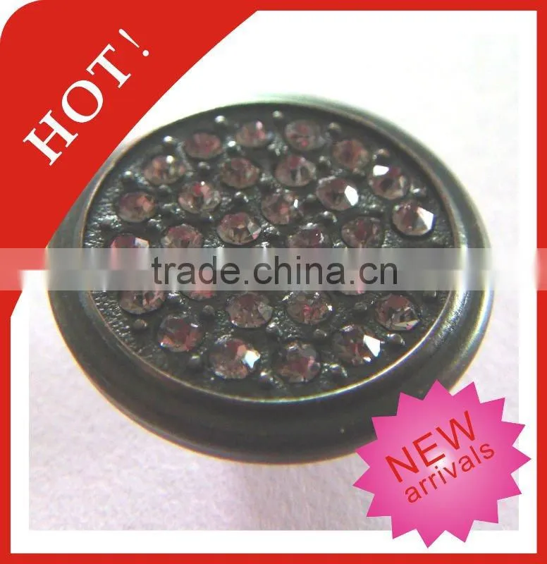 Rose Color Stone Button