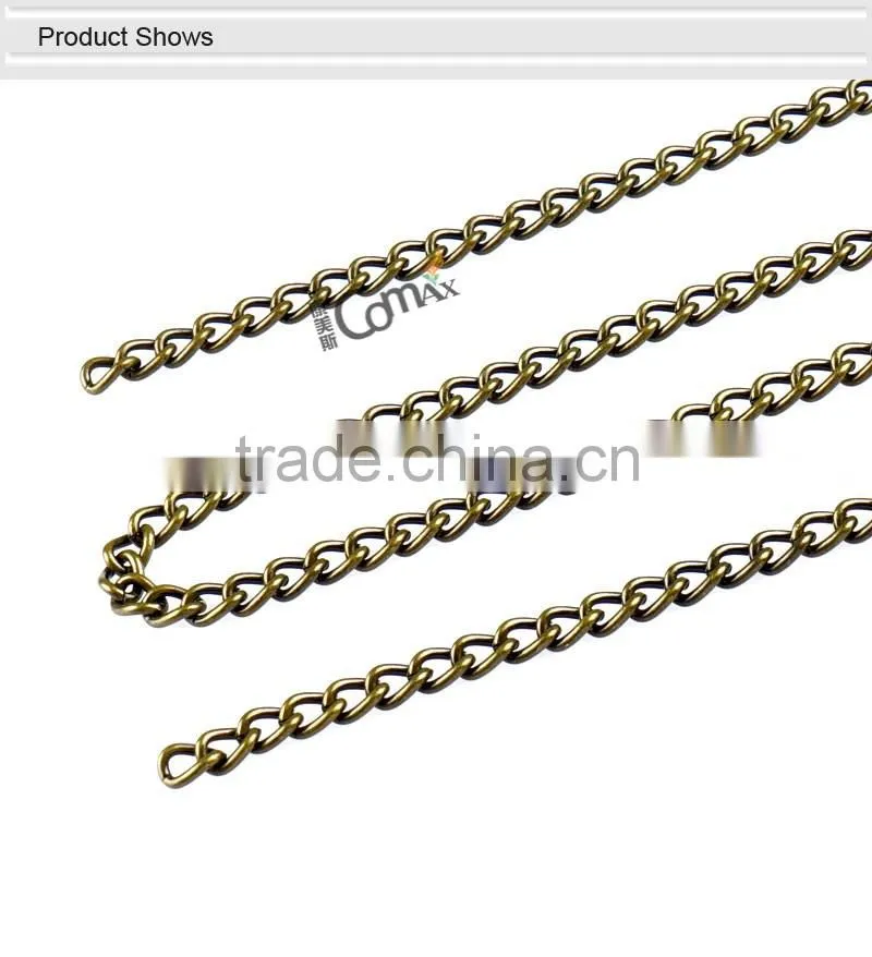 Wholesale antique brass custom metal chain handle for handbag