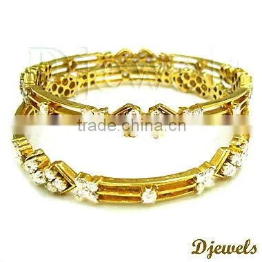 Ladies Bangles, Diamond Gold Bangles, Diamond Jewelry