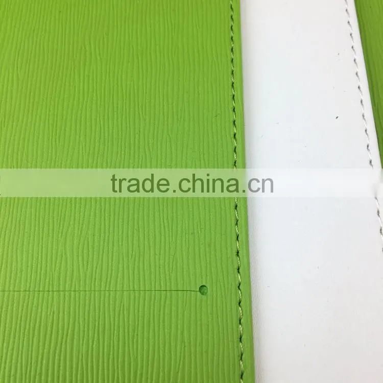 leather folder for interview with custom logo embossing 2 hole display folder