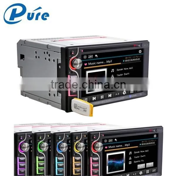 2 Din Car DVD GPS Touch Screen DVD/CD Player 6.2 Inch HD Screen with Bluetooth Speaker
