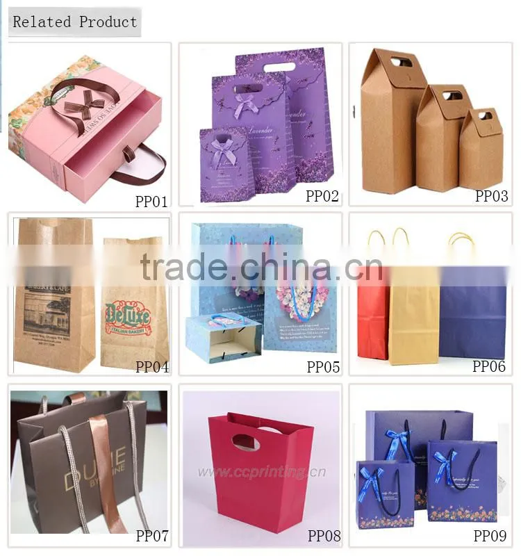 Recycled Kraft brown Paper Bag with custom logo print