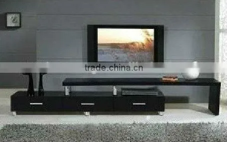 Modern Black High Gloss MDF TV Stand