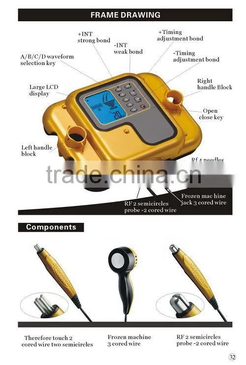 Bipolar RF wrinkle removal equipment with ce
